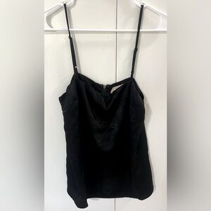 Ecru Lab Spaghetti Adjustable Sleeveless Flowy Shiny Lined Classic Top Women’s L